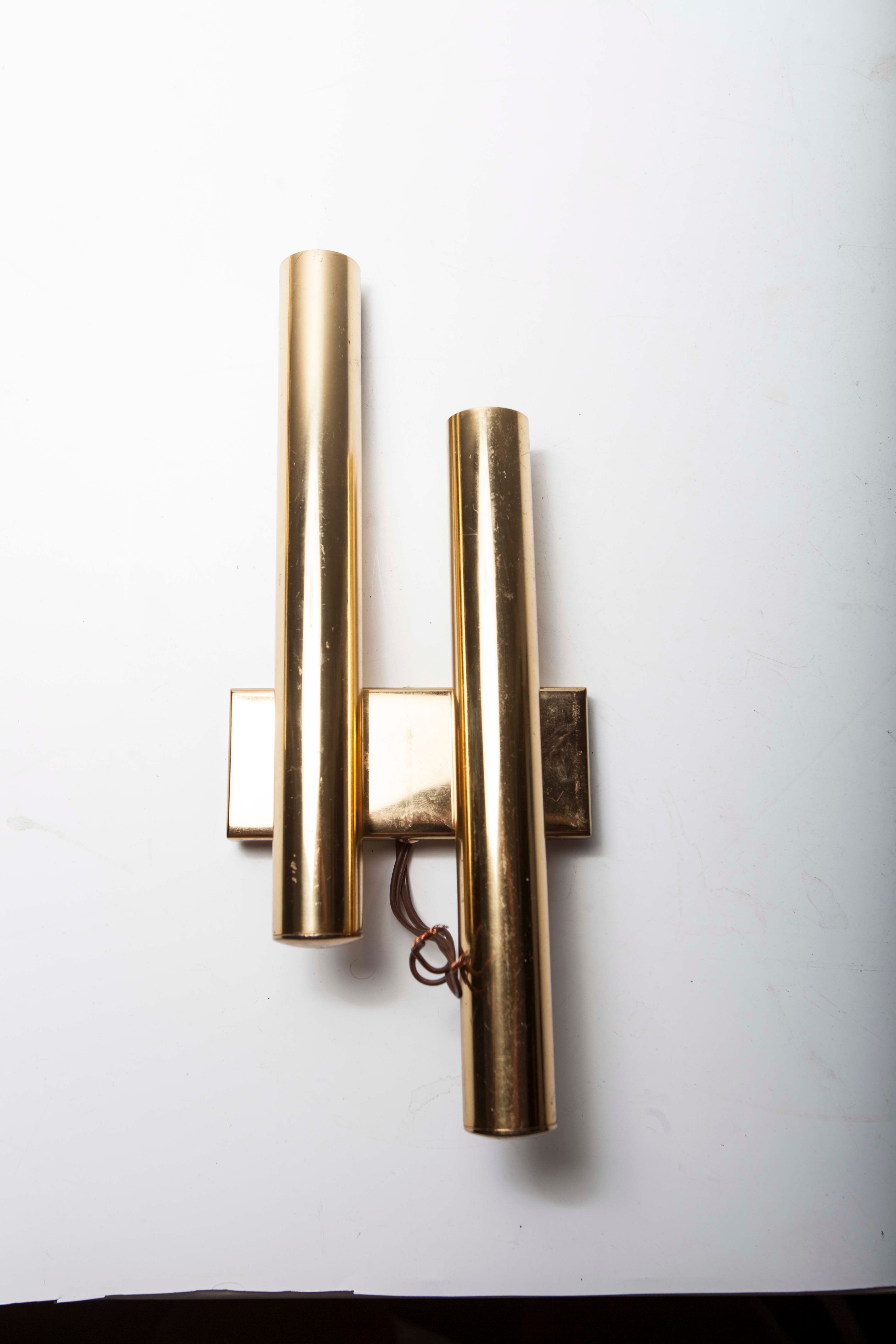 Lot of 4 golden wall lamps