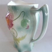 Pot/pitcher/cruet barbotine st clement antique floral decoration