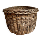 Panier osier marron gris