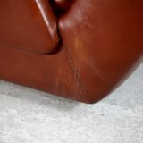 Easy chair "space age". Jean Prévost, France, leather, circa 1970