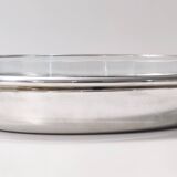 Silver Plated Venison Dish with Pyrex Glass Casserole Dish by Sabattini, Italy