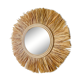 Miroir rond rotin paille, 45 cm