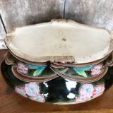 Old Art Nouveau Planter G De Bruyn Vintage Enameled Ceramic