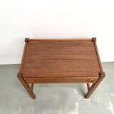 Carved teak bedside table, Arne Wahl Iversen
