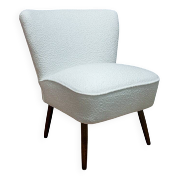 Chaise cocktail bouclée, années 1950