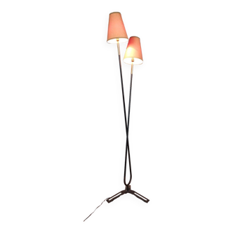 Vintage tripod metal floor lamp