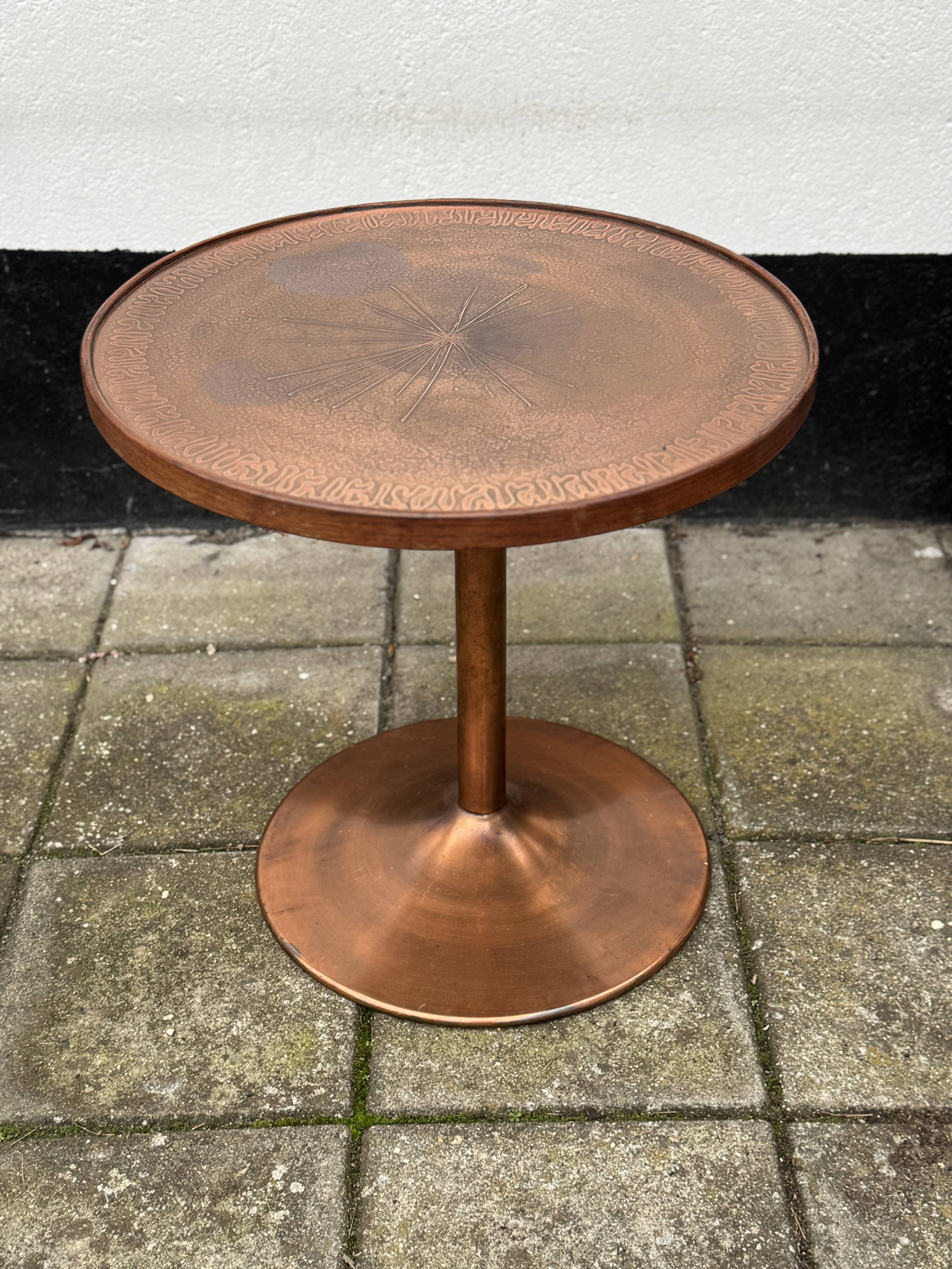 Mid Century Modern Copper Side Table