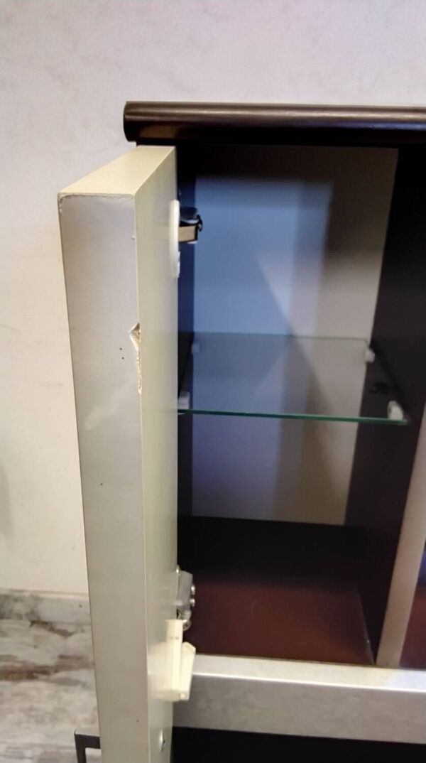 Meuble bar / meuble d’entrée avec miroir vintage des années 70