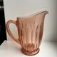 Pink pitcher in molded glass 50s