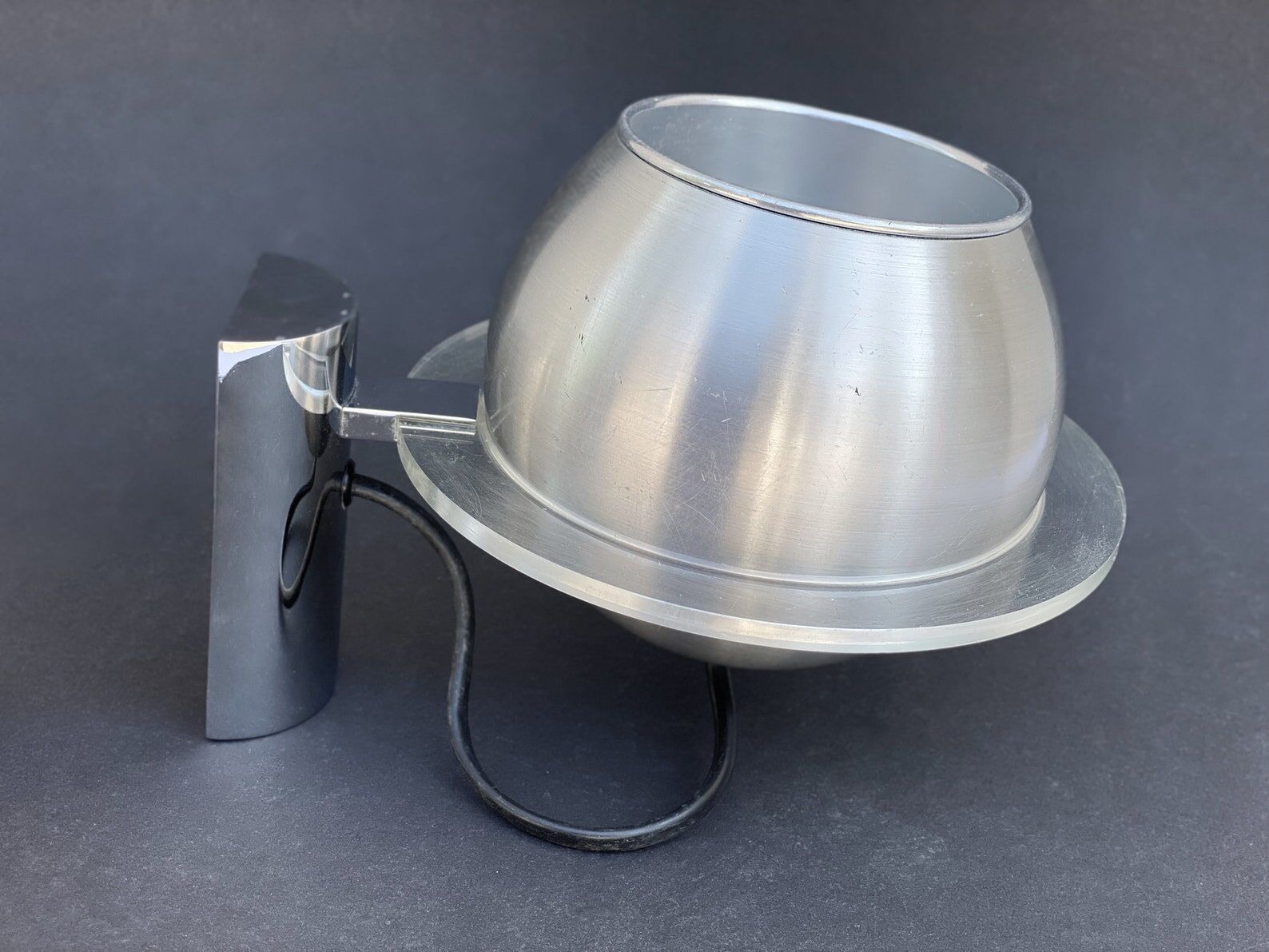 Space Age vintage eyeball wall lamp in an acrylic holder