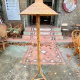 Wicker and rattan floor lamp circa 1960