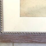 Watercolor painting basket of peonies