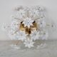 Wonderful Murano Ceiling Light White Flowers, 1970
