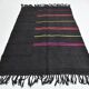 5x7 Grey & Black Striped Vintage Kilim Rug, 155x229Cm