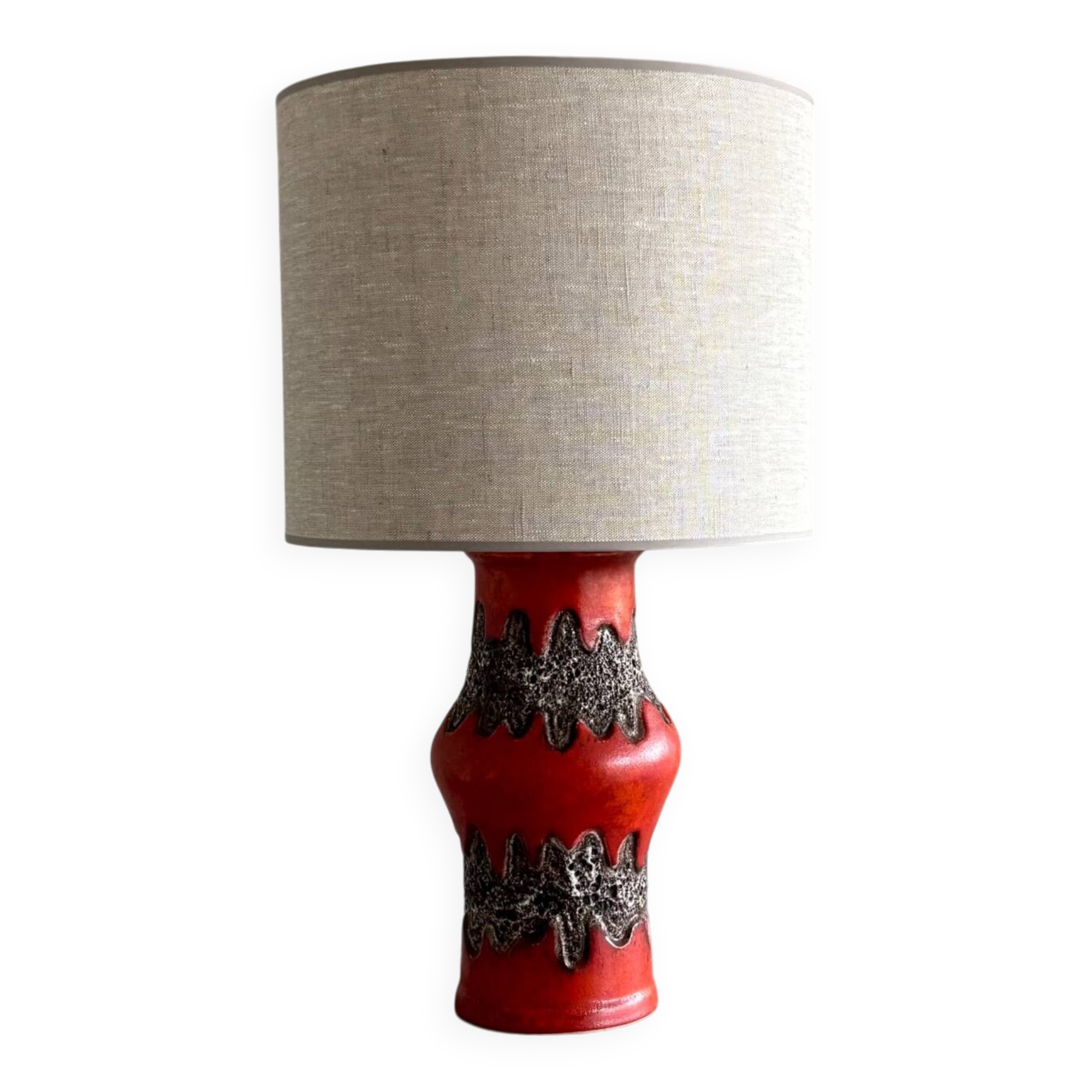 Unique West Germany ceramic lamp by Bhöhr