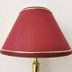 Vintage brass wall lamp with fabric lampshade, 80s
