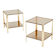 Pair of tables ends of bronze sofa 60s