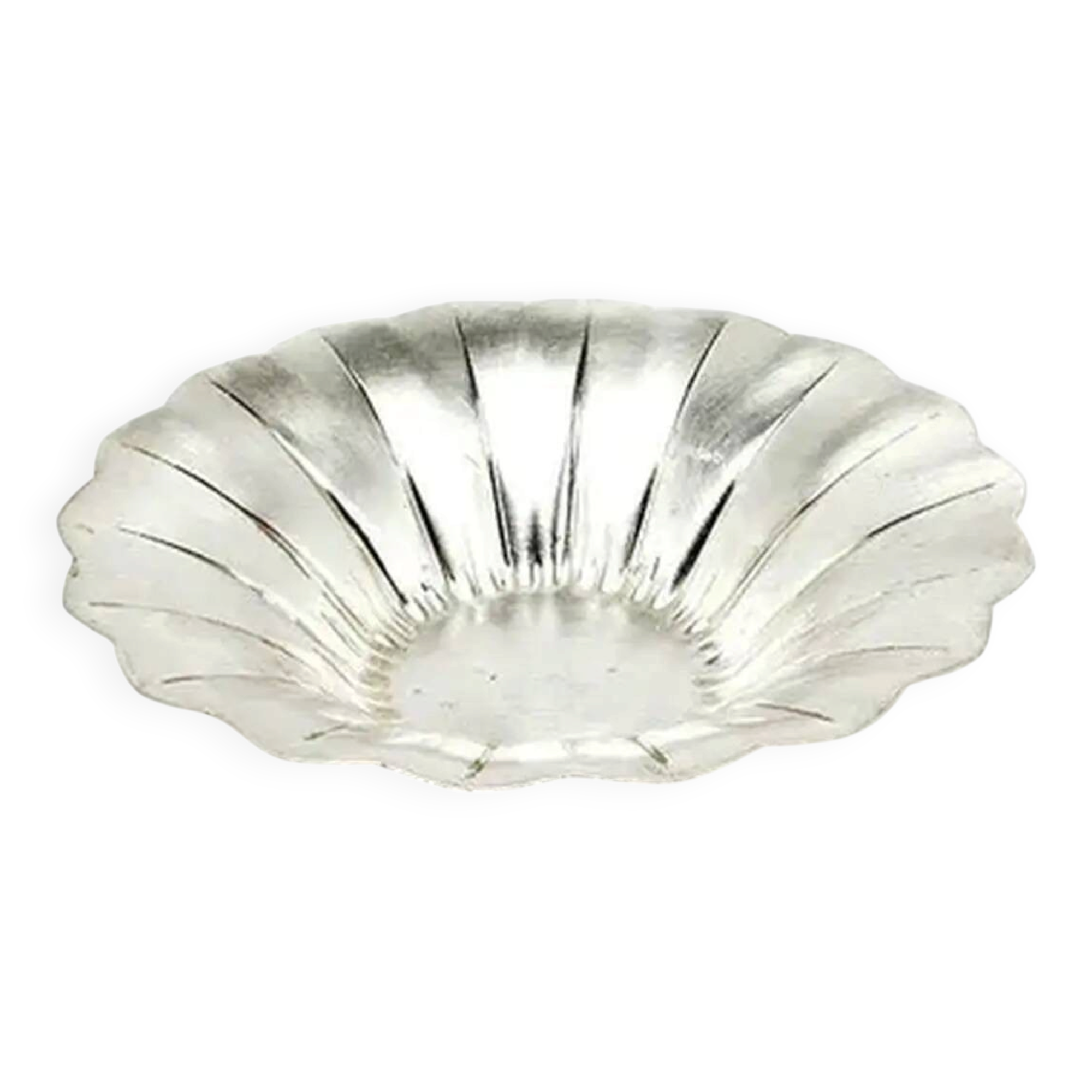 Plat Art Déco, en laiton argenté, WMF Ikora, Allemagne, années 1930