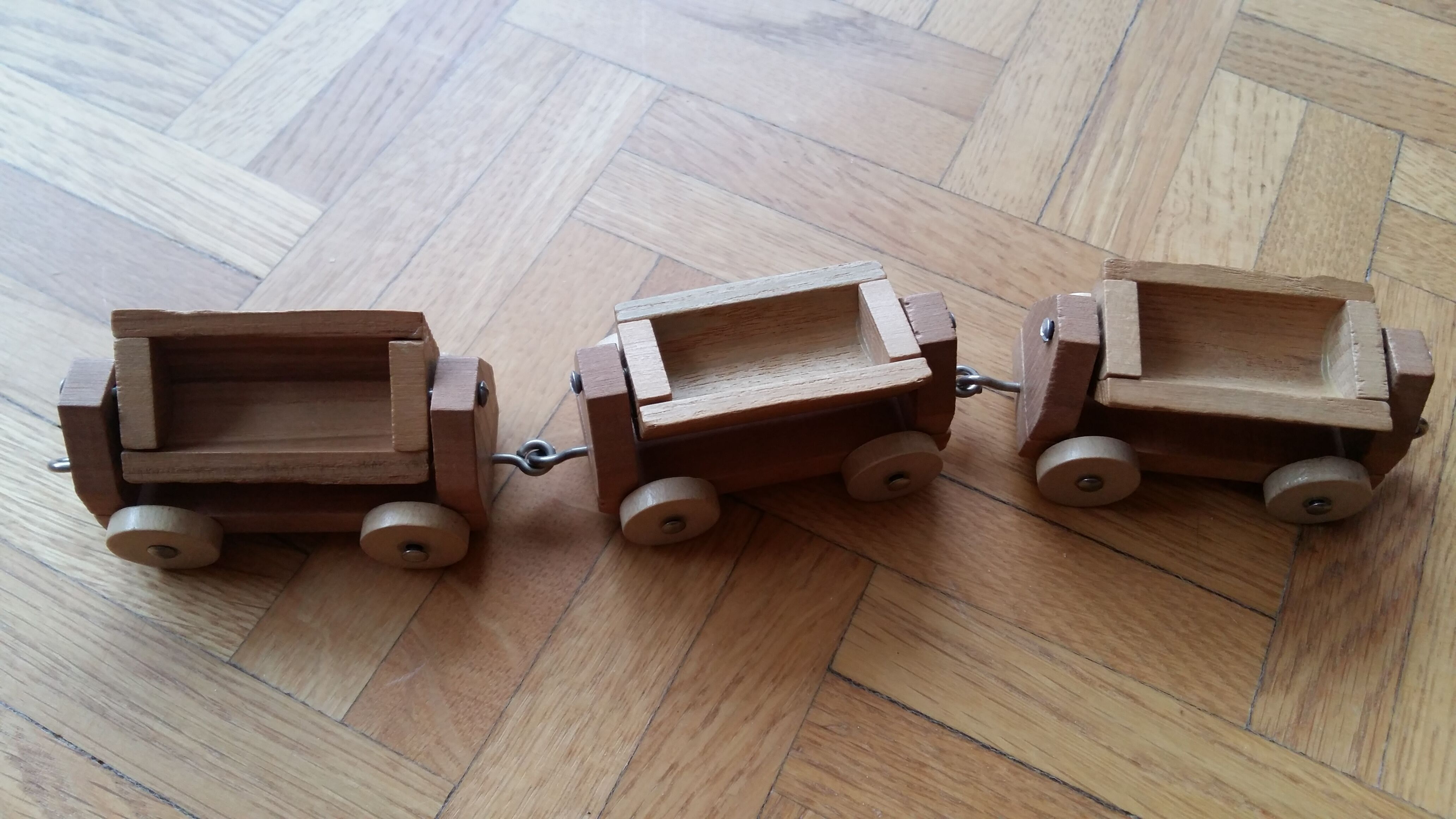 Miniature holzkuns loquai wooden train set
