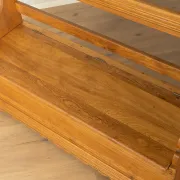 Banc coffre ancien vers 1900, en chêne massif, fait à la main