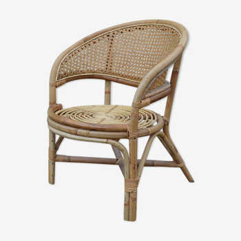 Children's armchair in rattan