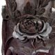 Important high Asian column / saddle in carved wood, circa 1880, Indochina