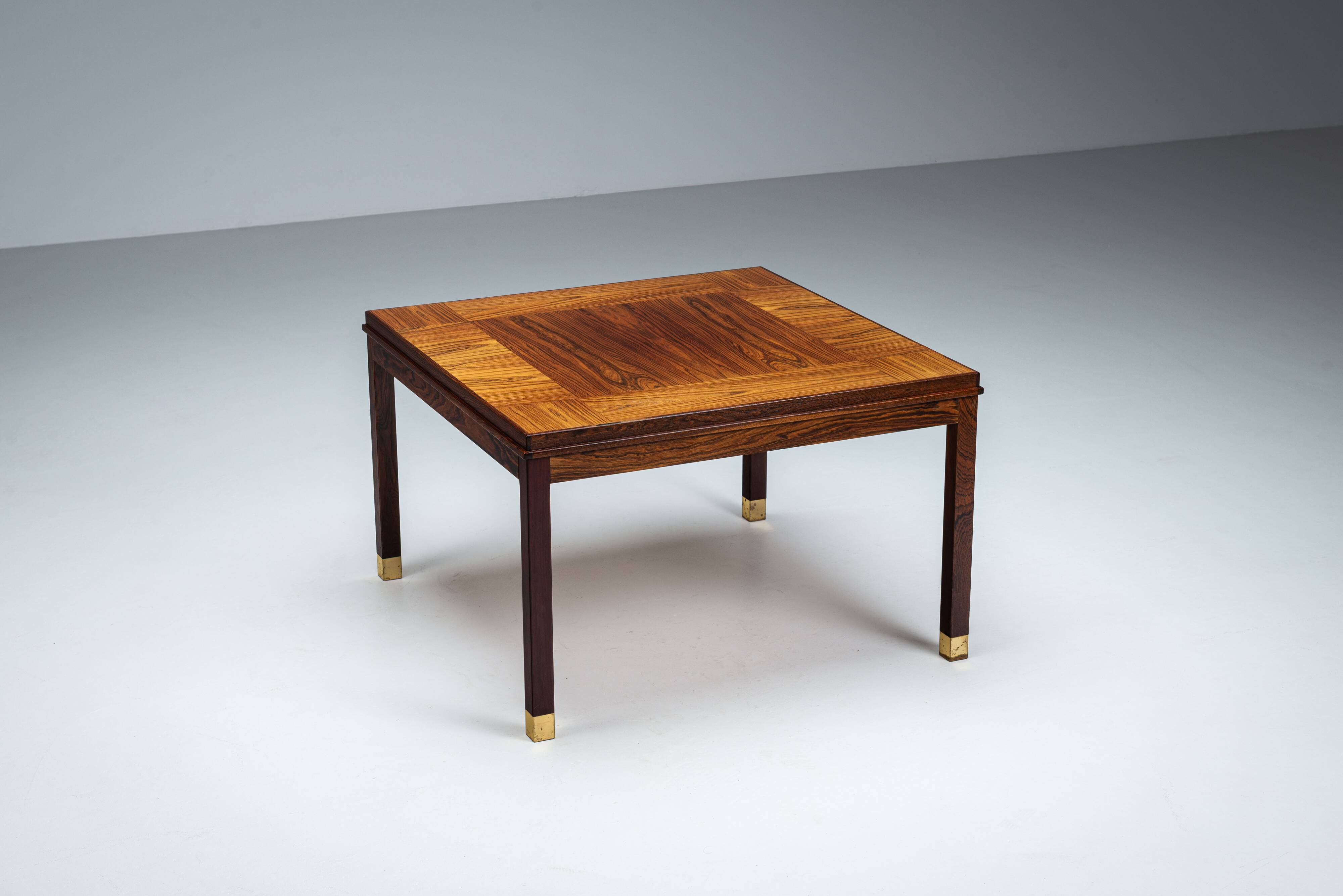 Table basse carrée en palissandre HMB Möbler Rörvik, Suède 1960