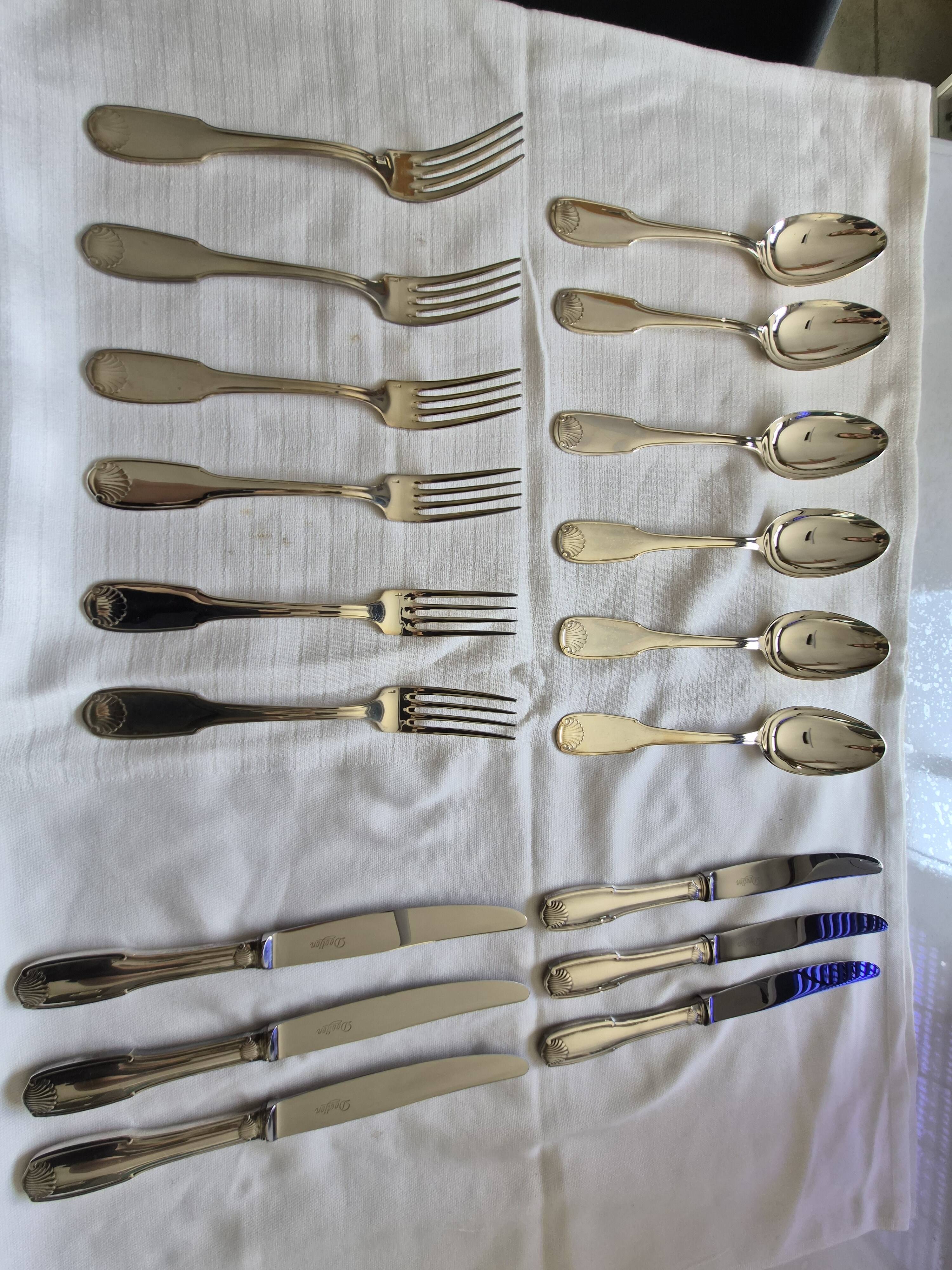 18-piece cutlery set Deetjen Strasbourg luxury edition 100 shell model