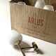 Brass and white opaline glass wall light, Arlus design 1950.
