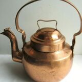 Old copper kettle, stamped, Art Deco 1930