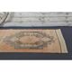 1970s Vintage Turkish Oushak Handmade Wool Cotton Orange Runner Rug 95x374