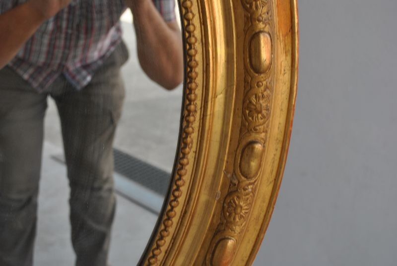 Mirror of style Louis XVI gilded stucco 1880