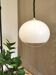 Vintage Meblo White Pendant Lamp: 1970s Italian Space Age Lighting