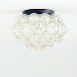 Large Mid-Century Bubble Glass Ceiling Light by H.Tynell for Limburg, 1970s