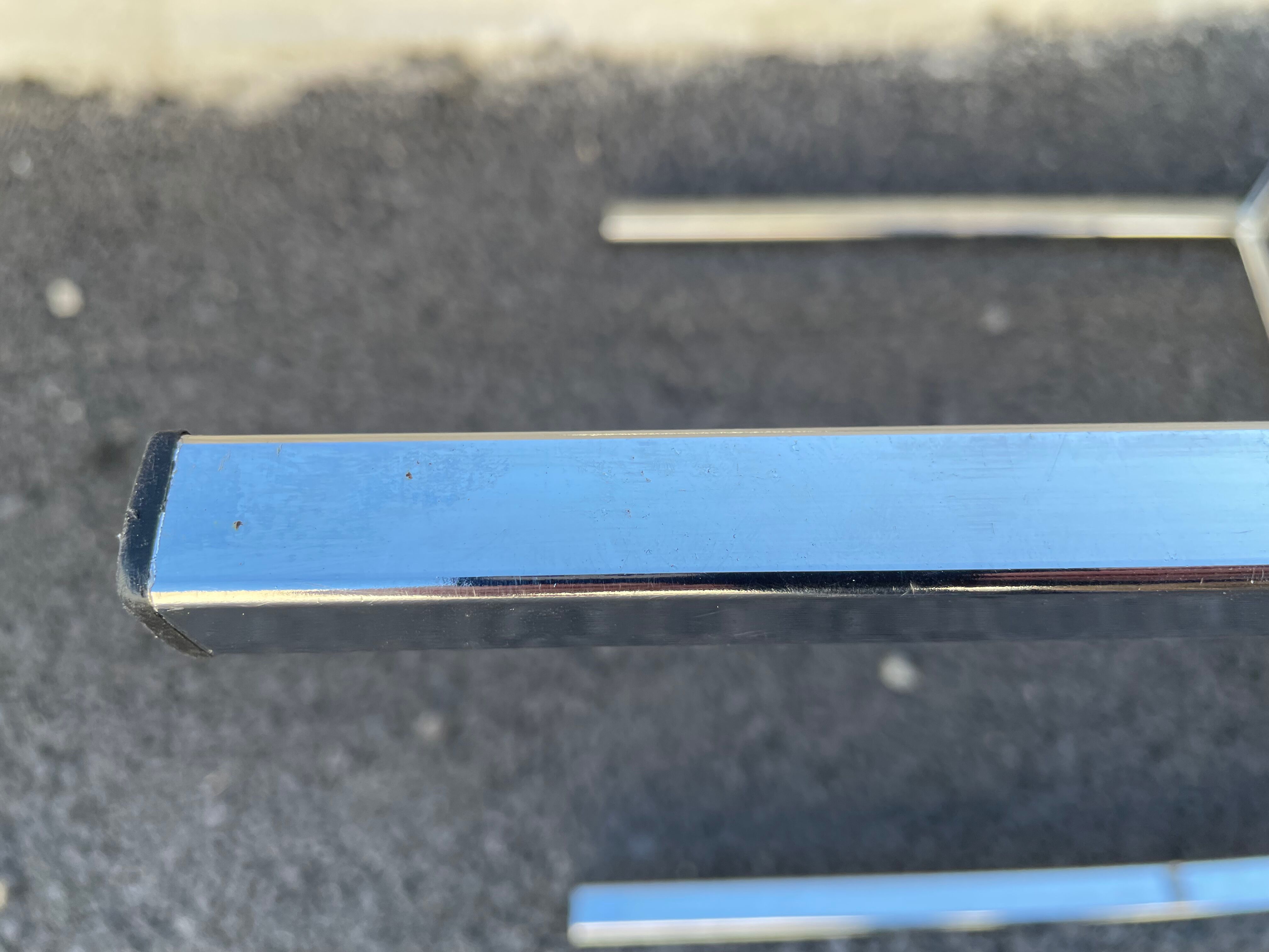 Stool year 70 skaï and chrome metal