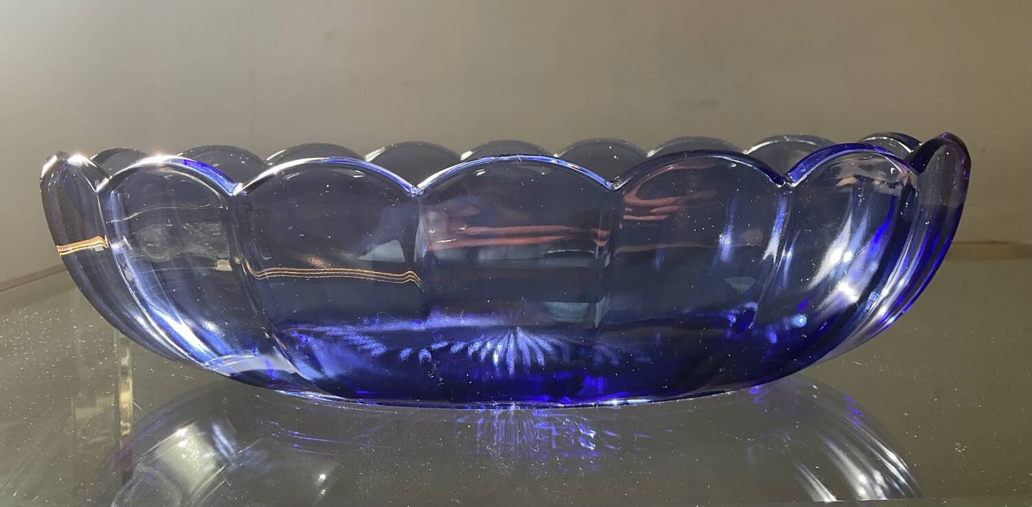 Val Saint Lambert cup in purple glass