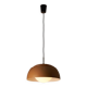 Pendant lamp by B+L Leuchten, orange dome shade and opal glass diffuser