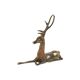 Deer sculpture copper reclining deer with antlers sarreid ltd 30cm