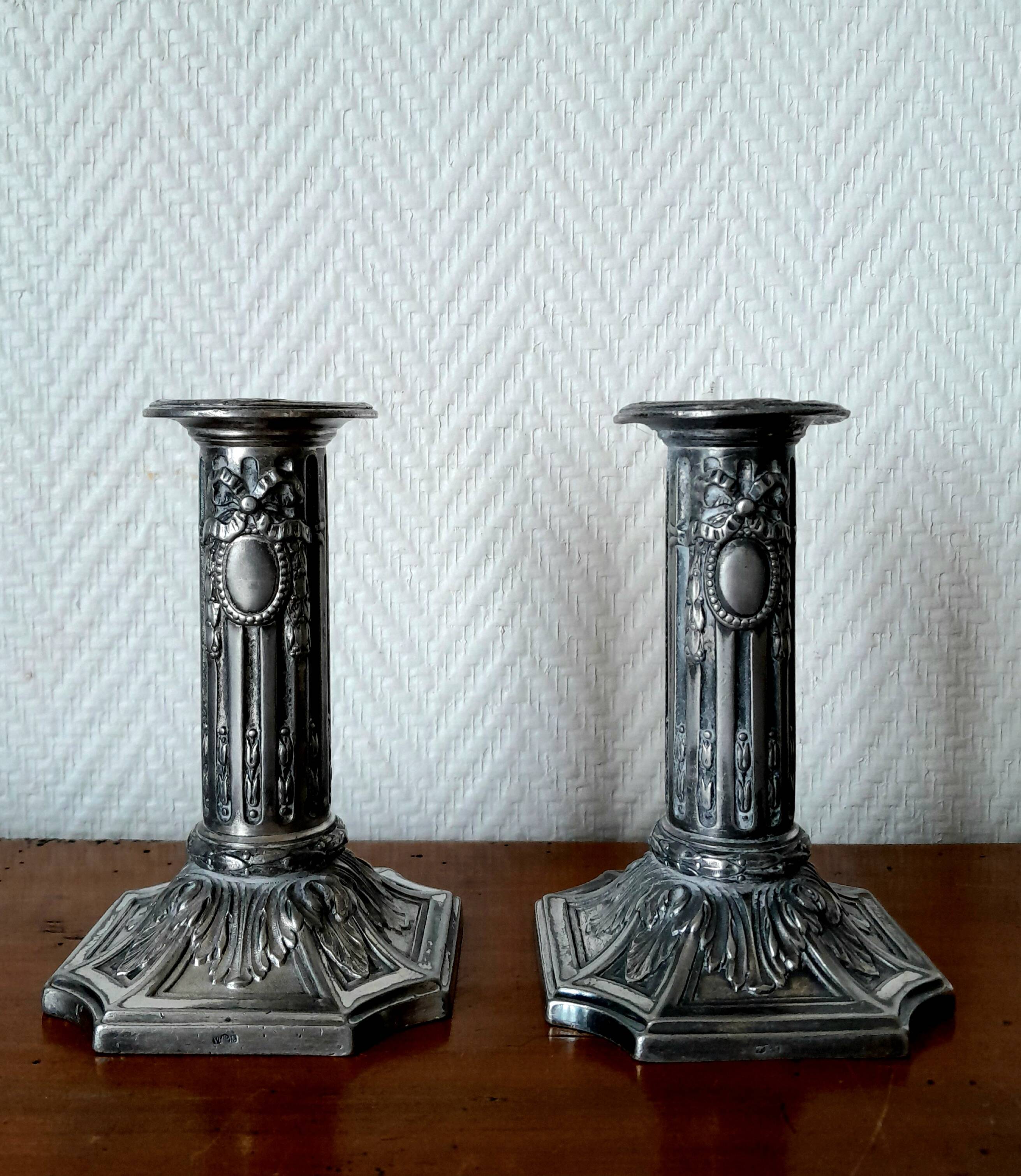 Pair of candlesticks by Victor Saglier 19th century