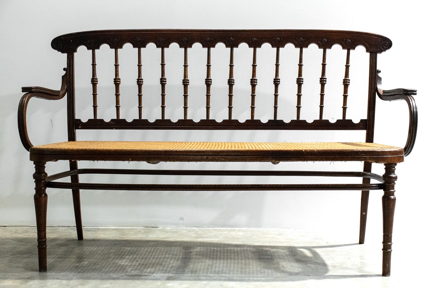 Ensemble d’un banc et trois chaises Jacob Josef Rohn Wien 1930