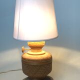 Braided wicker lamp