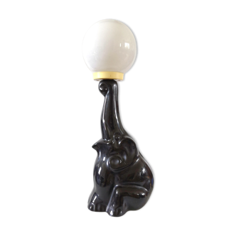 Lampe éléphant céramique design années 70