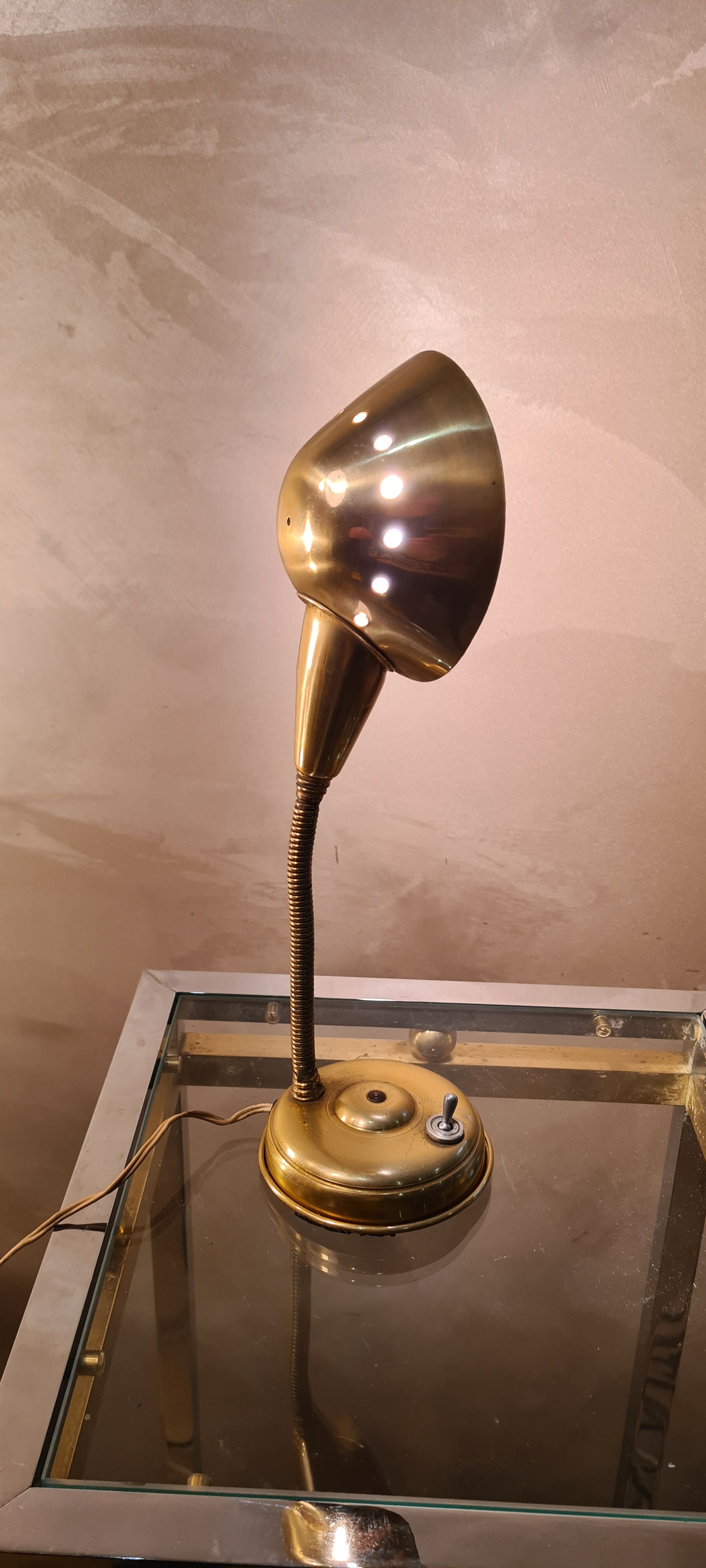Table lamp 1950 brass design