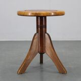 1950s Piano Bentwood Beech Stool, Czechoslovakia