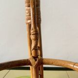 Vintage plant holder tricycle in bamboo and rattan