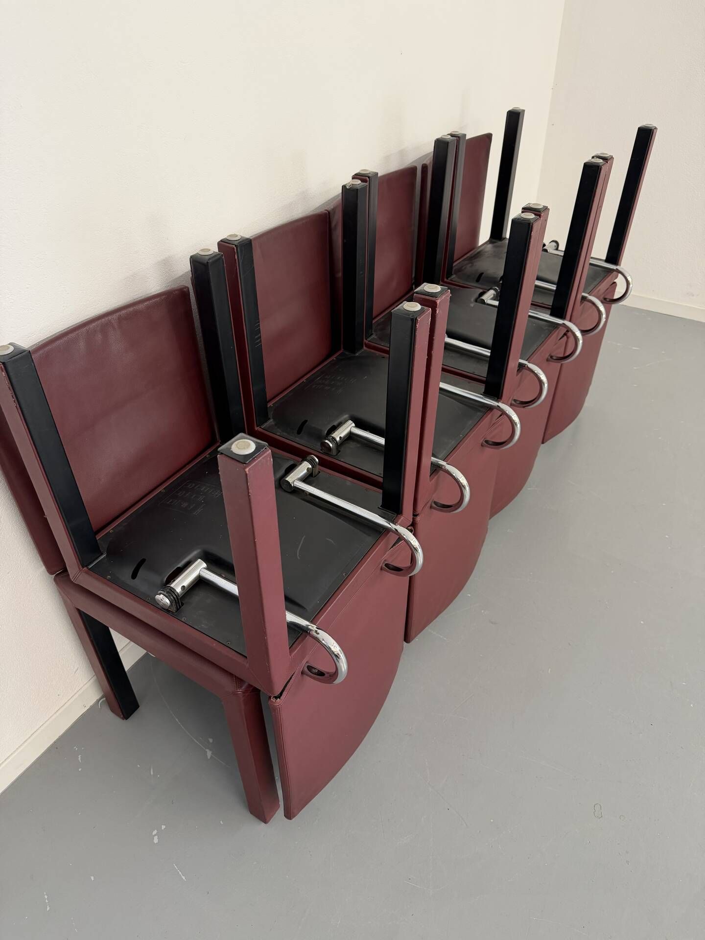 Set of 8 Arcadia chairs designed by Paolo Piva for B&B Italia from the 1980s.