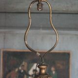 Florentine gilded wood floor lamp, floor lamp with lampshade