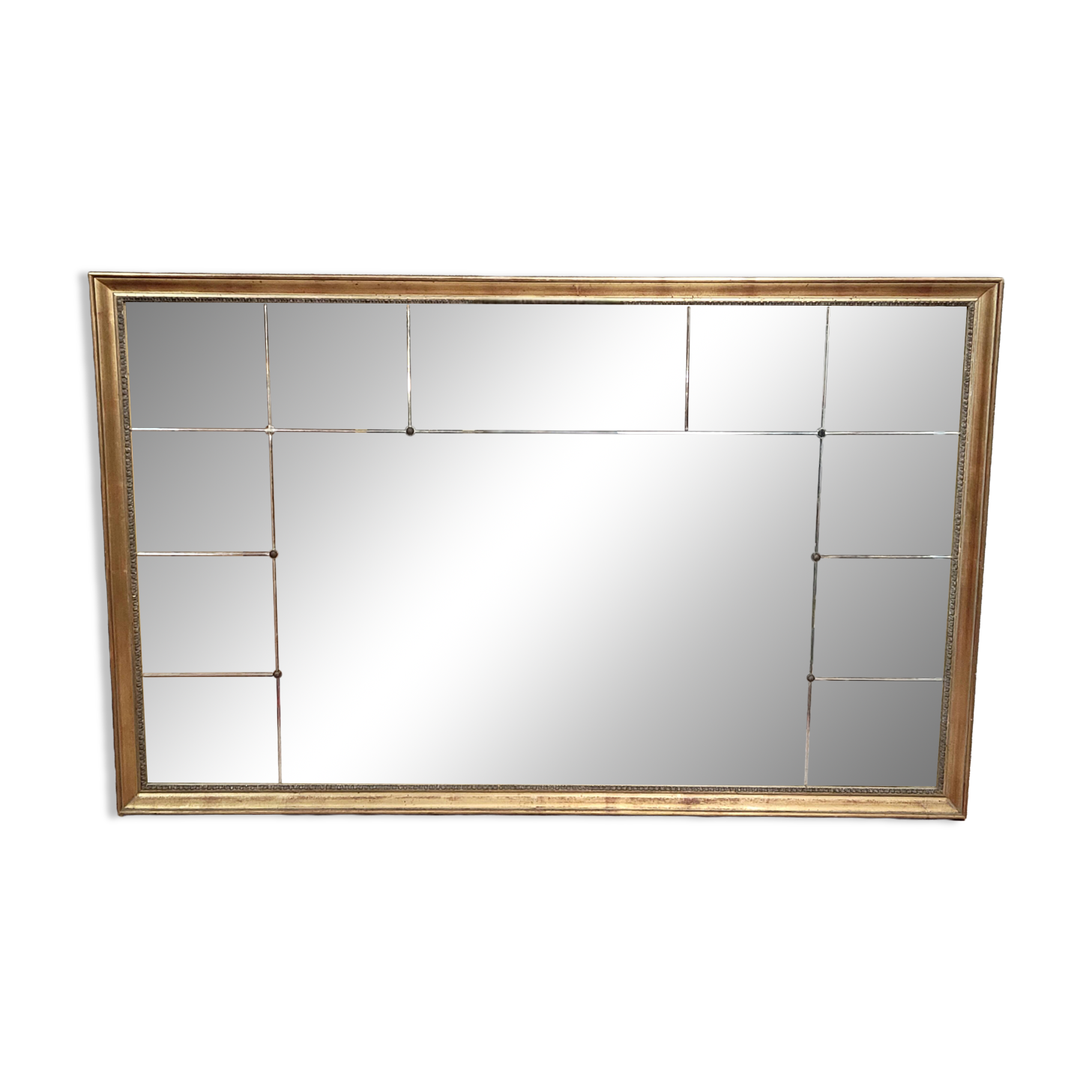 Large wall mirror, gold leaf frame / 160 x 100 cm