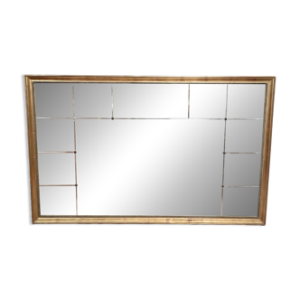 Miroir mural de grande dimension, cadre doré à la feuille / 160 x 100 cm