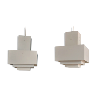 Pair of Scandinavian hanging lamps Hans Agne Jakobsson C896, Sweden 1960